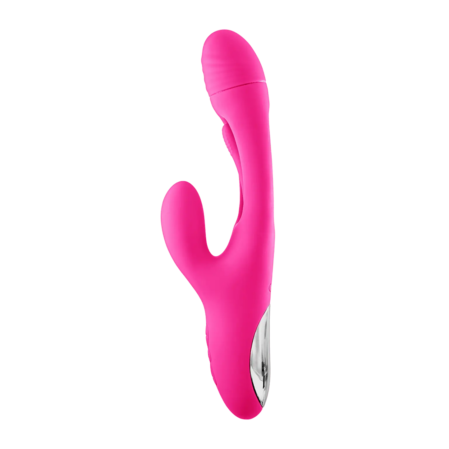 Vibromasseur Rabbit Point G Felicity rose avec stimulation clitoridienne et vaginale, design en silicone de haute qualité pour un plaisir intense, disponible chez Oh My God'Z.