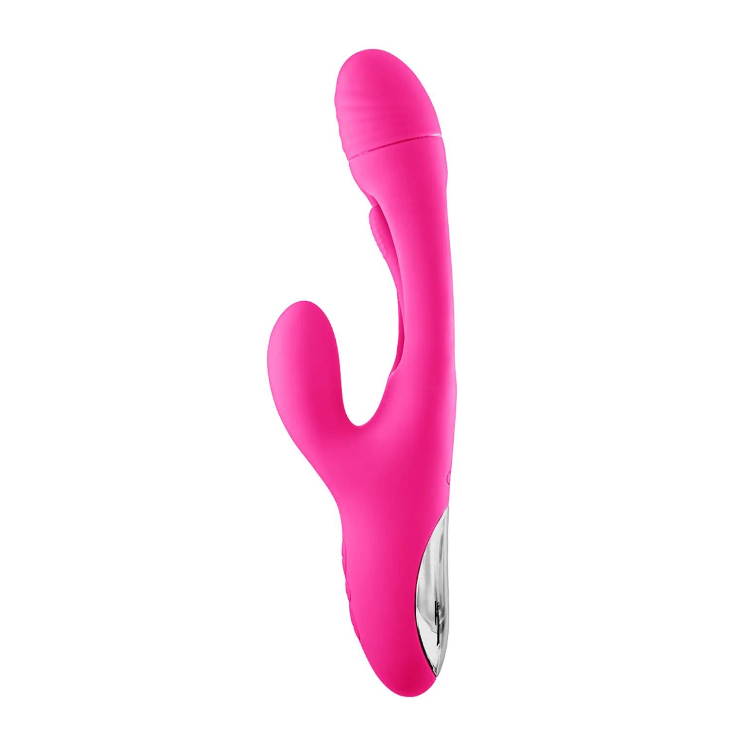 Vibromasseur Rabbit Point G Felicity rose avec stimulation clitoridienne et vaginale, design en silicone de haute qualité pour un plaisir intense, disponible chez Oh My God'Z.