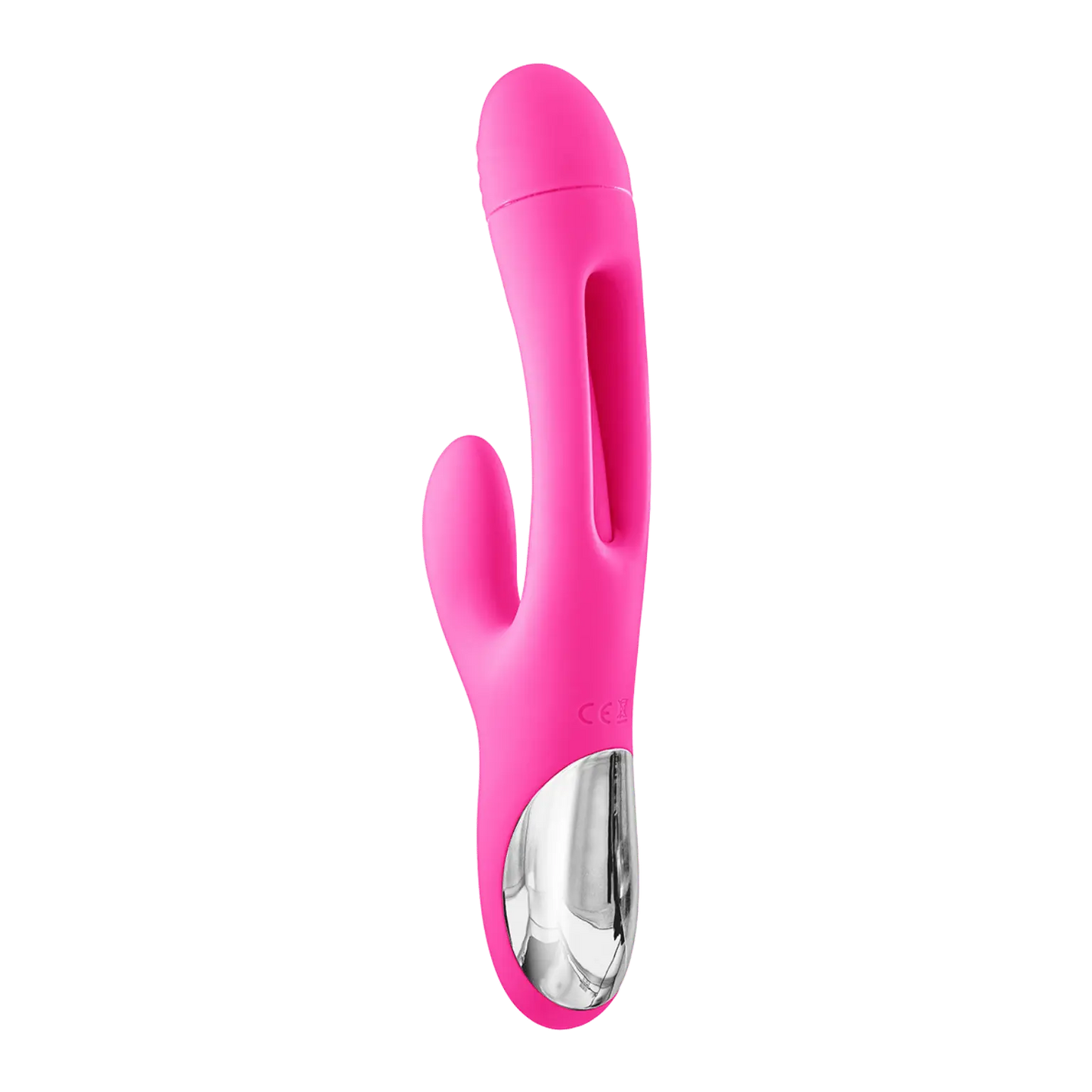 Vibromasseur Rabbit Point G Felicity, vue arrière montrant la finition élégante avec son manche ergonomique, sextoy haut de gamme en vente chez Oh My God'Z.