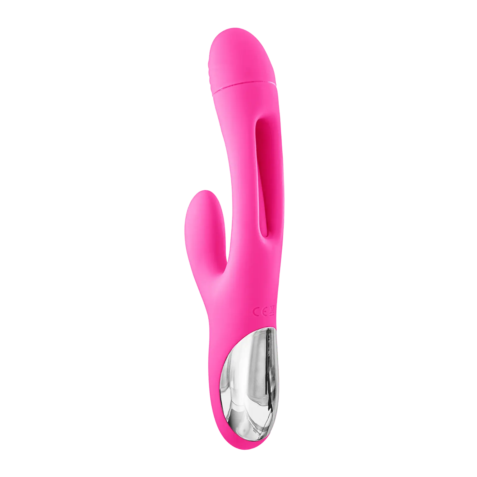 Vibromasseur Rabbit Point G Felicity, vue arrière montrant la finition élégante avec son manche ergonomique, sextoy haut de gamme en vente chez Oh My God'Z.