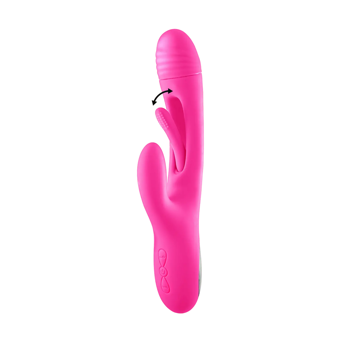 Vibromasseur Rabbit Point G Felicity avec stimulation par tapotement pour le point G, conçu en silicone souple et sans danger, disponible chez Oh My God'Z.