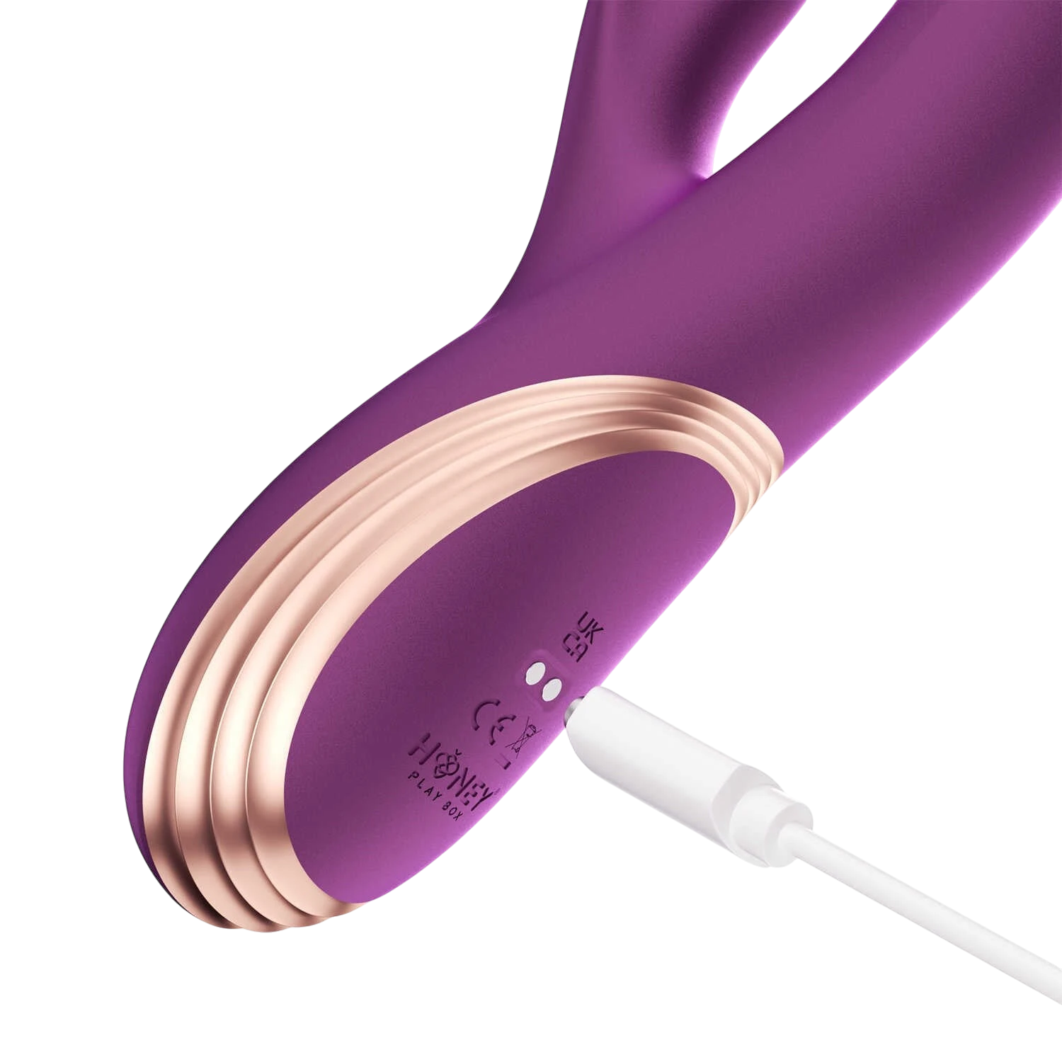 Port de charge USB du vibromasseur Gem violet, rechargeable waterproof - Oh My God'Z