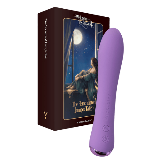 Coffret vibro WowGenie FairyGasm violet et boîte, boutique Oh My God'Z