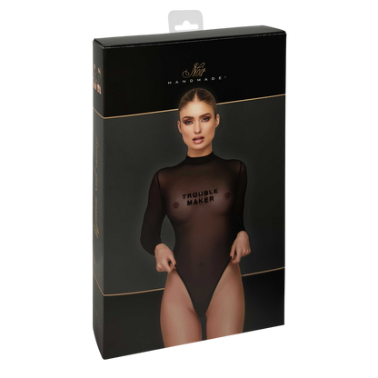 Emballage noir Noir Handmade du body transparent noir en tulle avec visuel du produit porte - Oh My God'Z