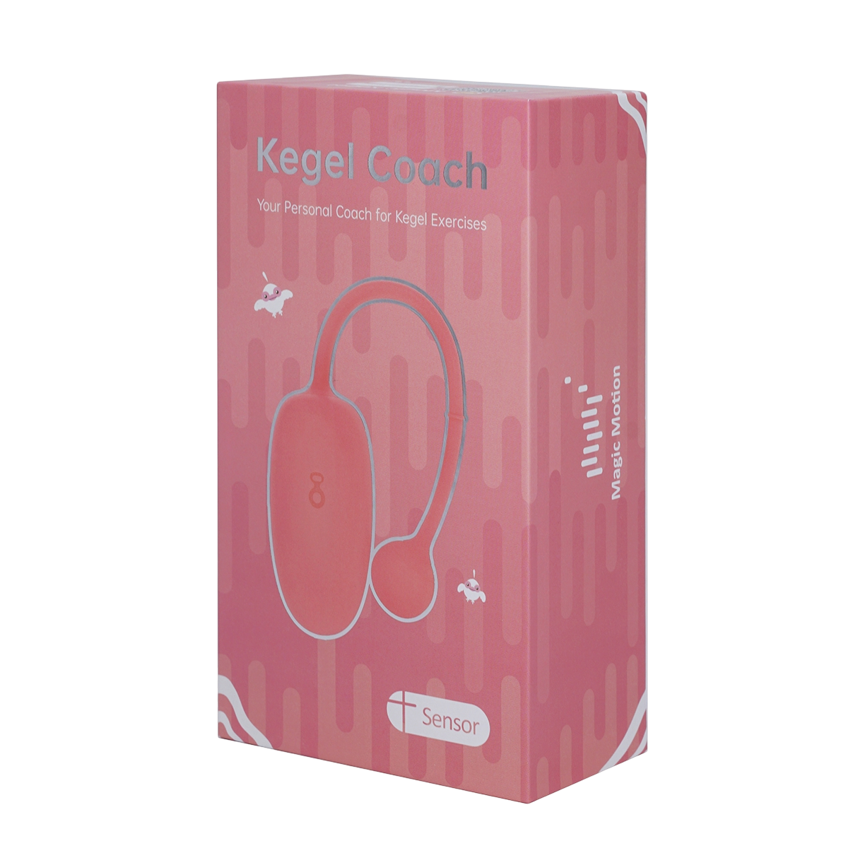 Boite rose du Kegel Coach Magic Motion, emballage de la boule connectee a capteur pour exercices Kegel - Oh My God'Z
