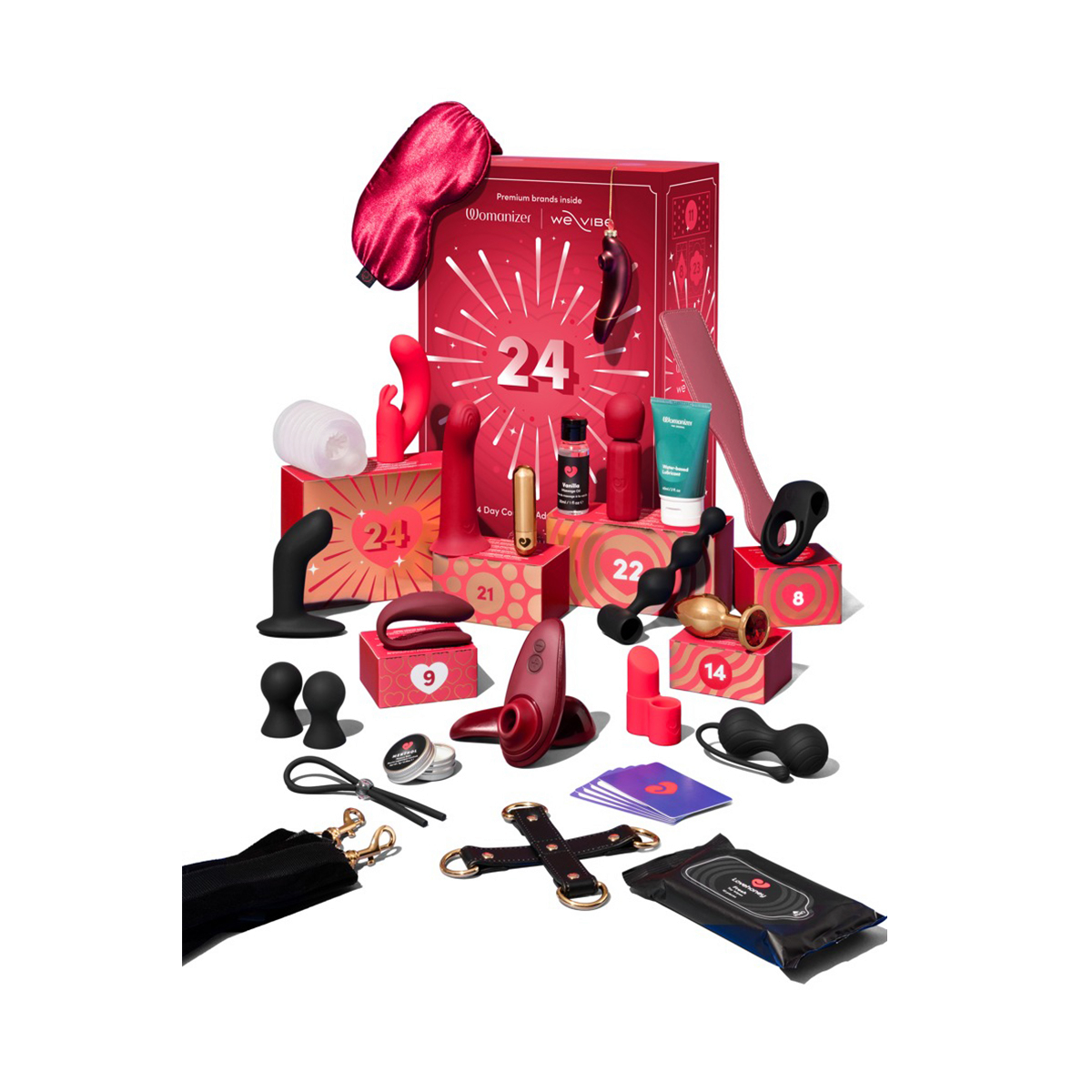 Calendrier de l'Avent erotique 2026 couples Magic Shiver, coffrets rouges et 24 sextoys accessoires - Oh My God'Z