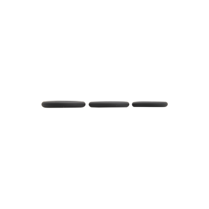 Vue de profil des 3 cockrings Les sublimes en silicone noir mat, epaisseur fine et souple - Oh My God'Z