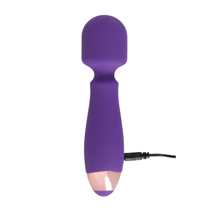 Wand violet rechargeable en silicone du coffret Magic Shiver – 10 modes de vibrations