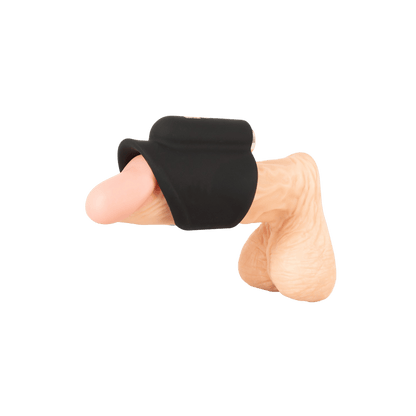 Masturbateur vibrant en silicone noir avec stimulation du gland – accessoire du coffret Magic Shiver Masculine