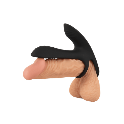 Anneau pénien vibrant avec stimulateur clitoridien en silicone – accessoire du coffret Magic Shiver