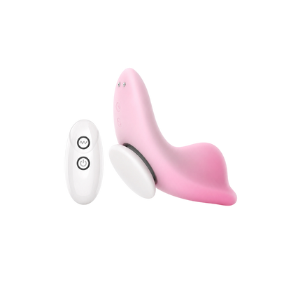 Culotte vibrante telecommandee Blisswave DIK, vibromasseur rose a fixation magnetique et telecommande blanche - Oh My God'Z