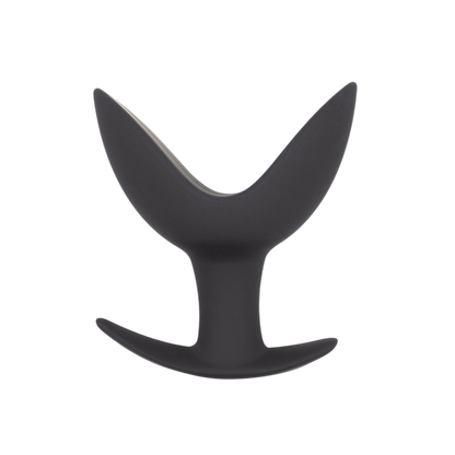 Dilatateur anal ouvert Coco taille M en silicone noir - vue frontale - Oh My God'Z