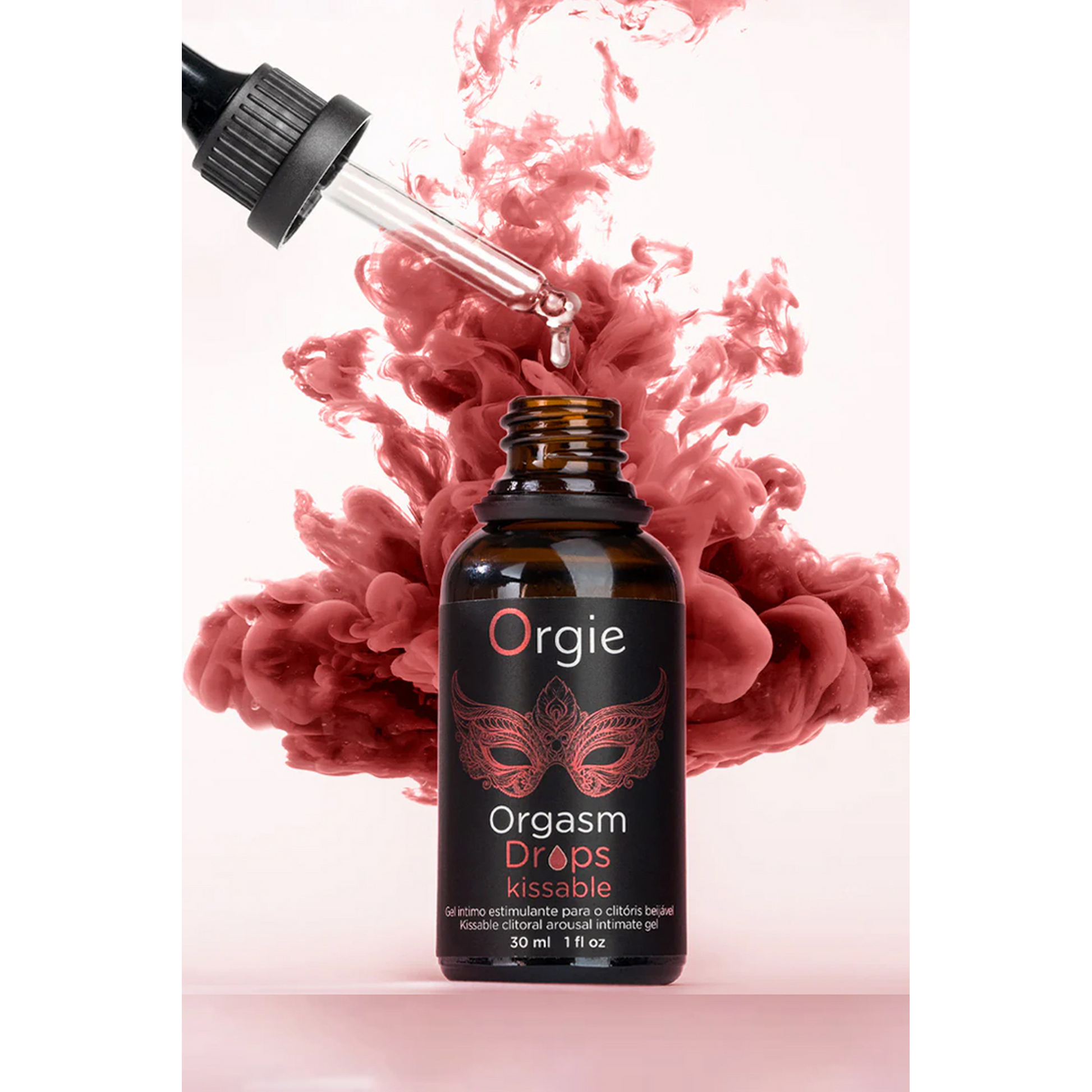 Gel d'excitation clitoridien Orgasm Drops Kissable Orgie, flacon en verre ambré 30ml avec compte-gouttes - Oh My God'Z