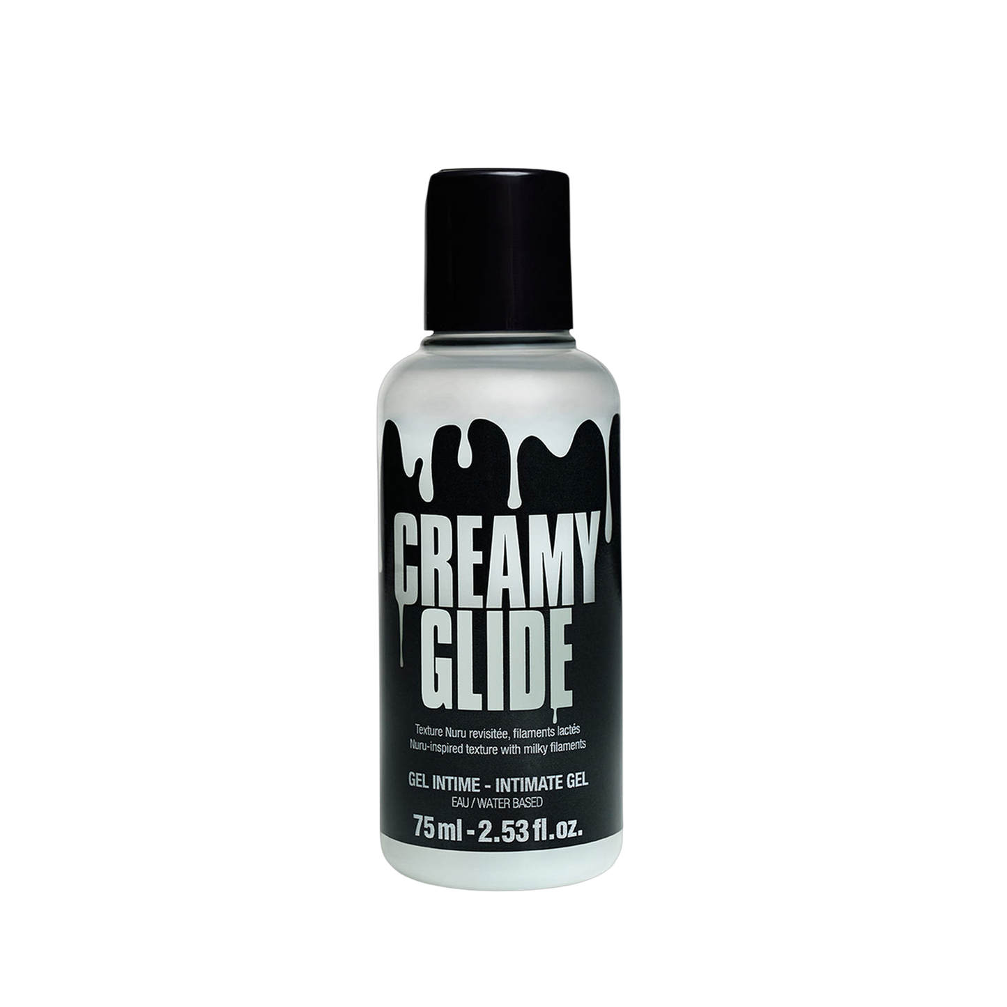 Flacon 75ml de gel intime Creamy Glide effet sperme sur fond blanc - Oh My God'Z
