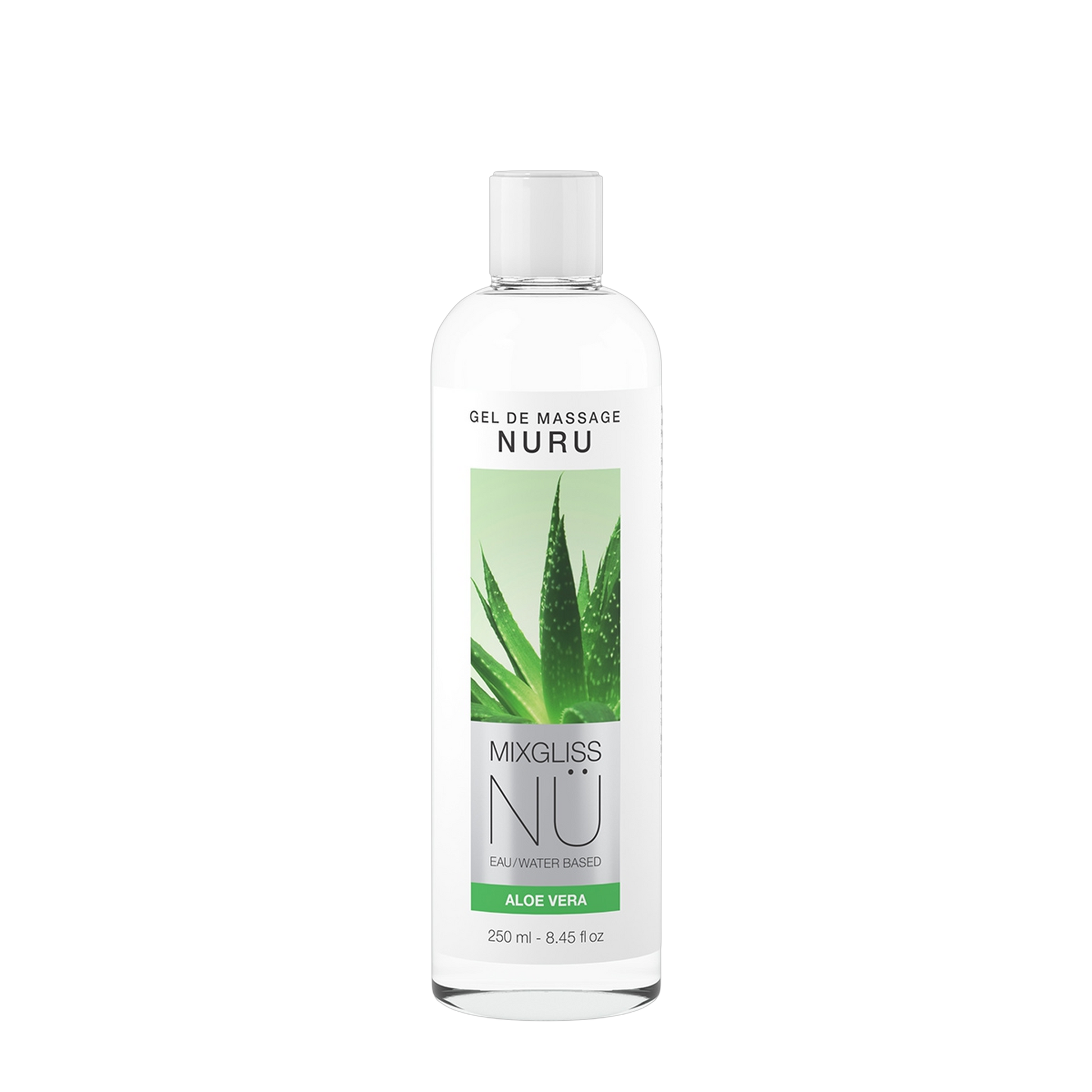 Gel de massage Nuru Aloe Vera Mixgliss 250ml, flacon transparent à base d'eau - Oh My God'Z