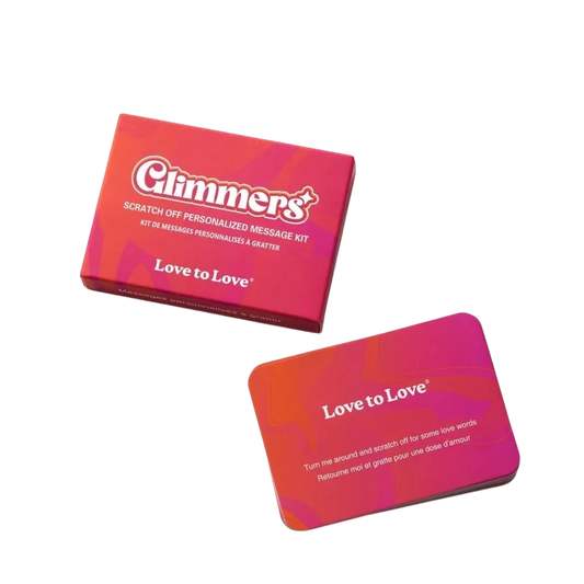 Coffret Glimmers cartes à gratter personnalisables Love to Love, dégradé orange et rose vif - Oh My God'Z