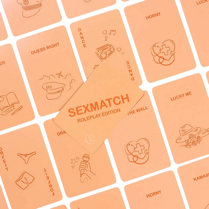 Detail des cartes Sexmatch Roleplay Edition peche avec illustrations et mots Dance, Horny, Kamasutra - Oh My God'Z