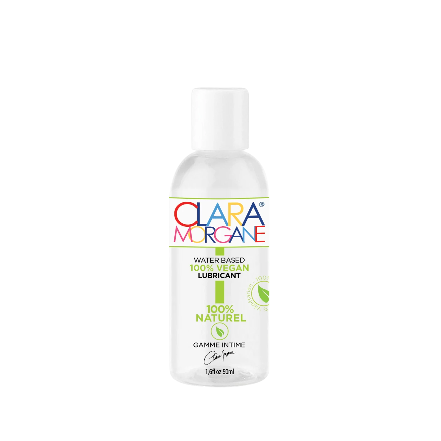 Flacon de lubrifiant intime bio et vegan Clara Morgane 50ml, transparent, base eau naturelle - Oh My God'Z
