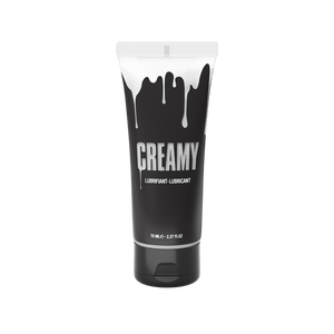 Tube de lubrifiant Creamy Cum effet sperme 70 ml, packaging noir et blanc - Oh My God'Z
