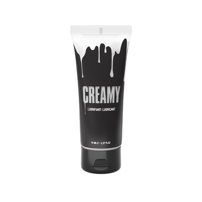 Tube de lubrifiant Creamy Cum effet sperme 70 ml, packaging noir et blanc - Oh My God'Z
