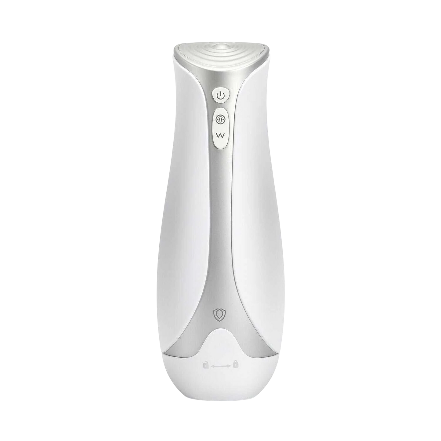 Masturbateur gonflable Albus blanc design vase avec boutons de contrôle et finition argentée - Oh My God'Z
