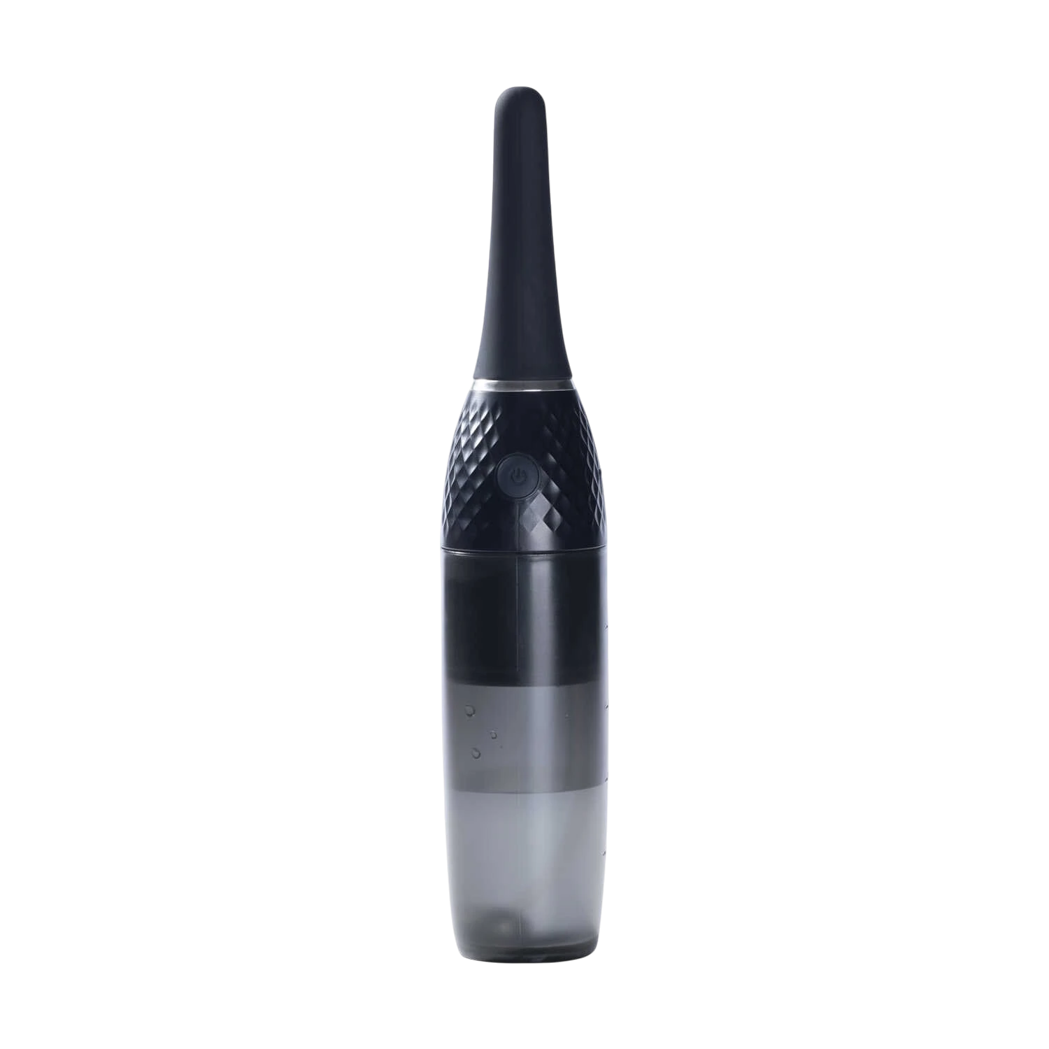 Douche anale electrique Auto Bulb noire avec reservoir transparent montrant les graduations de volume - Oh My God'Z