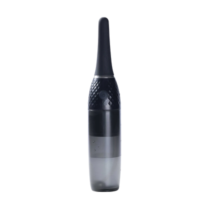 Douche anale electrique Auto Bulb noire avec reservoir transparent montrant les graduations de volume - Oh My God'Z