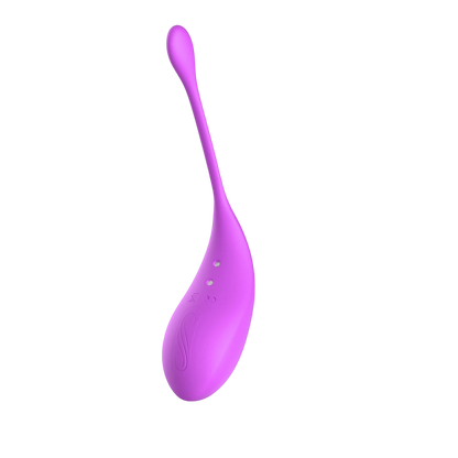 Oeuf vibrant telecommande violet en silicone avec boutons de controle discrets - Oh My God'Z