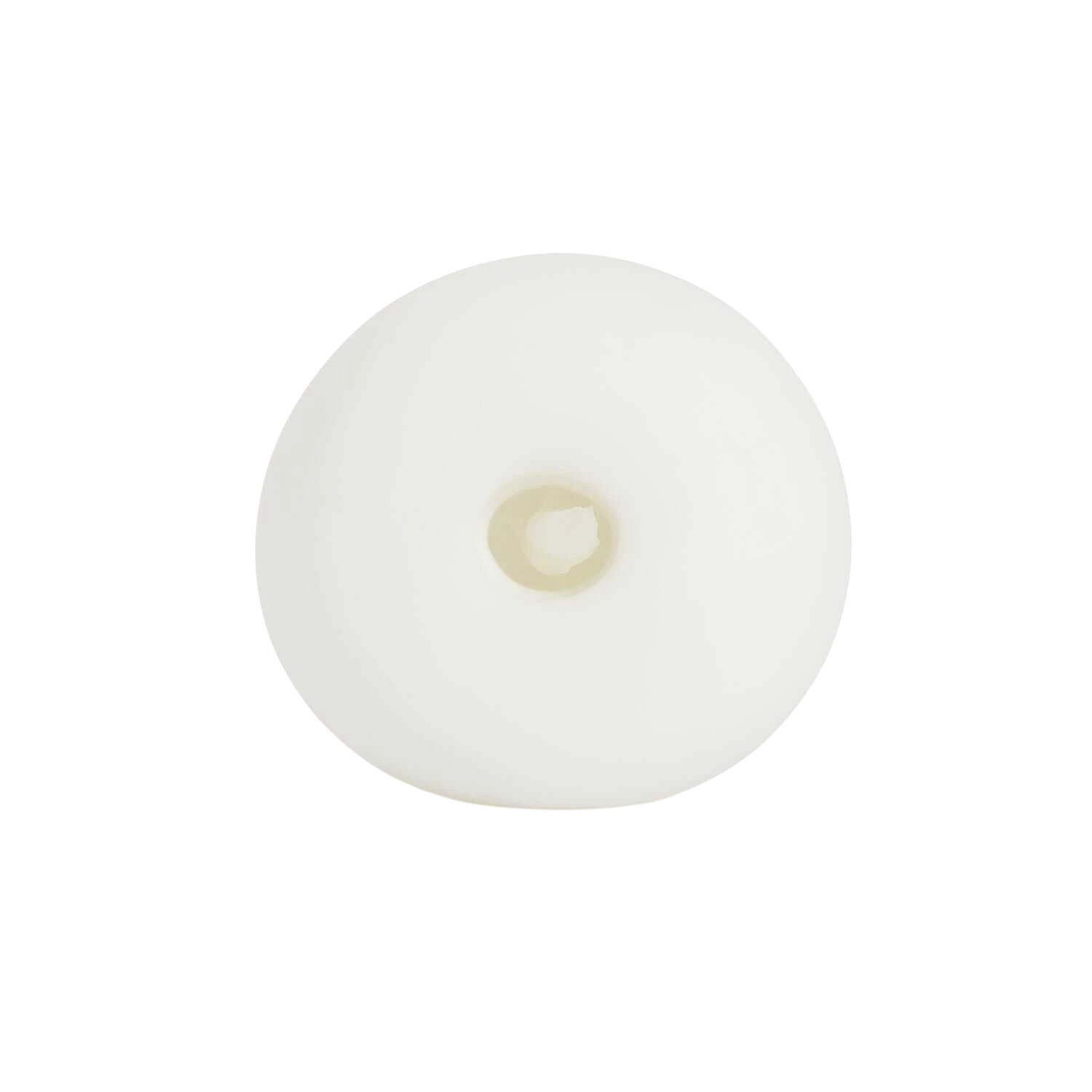 Orifice d'entrée du manchon Albus en silicone blanc montrant anneau interne texture réaliste - Oh My God'Z