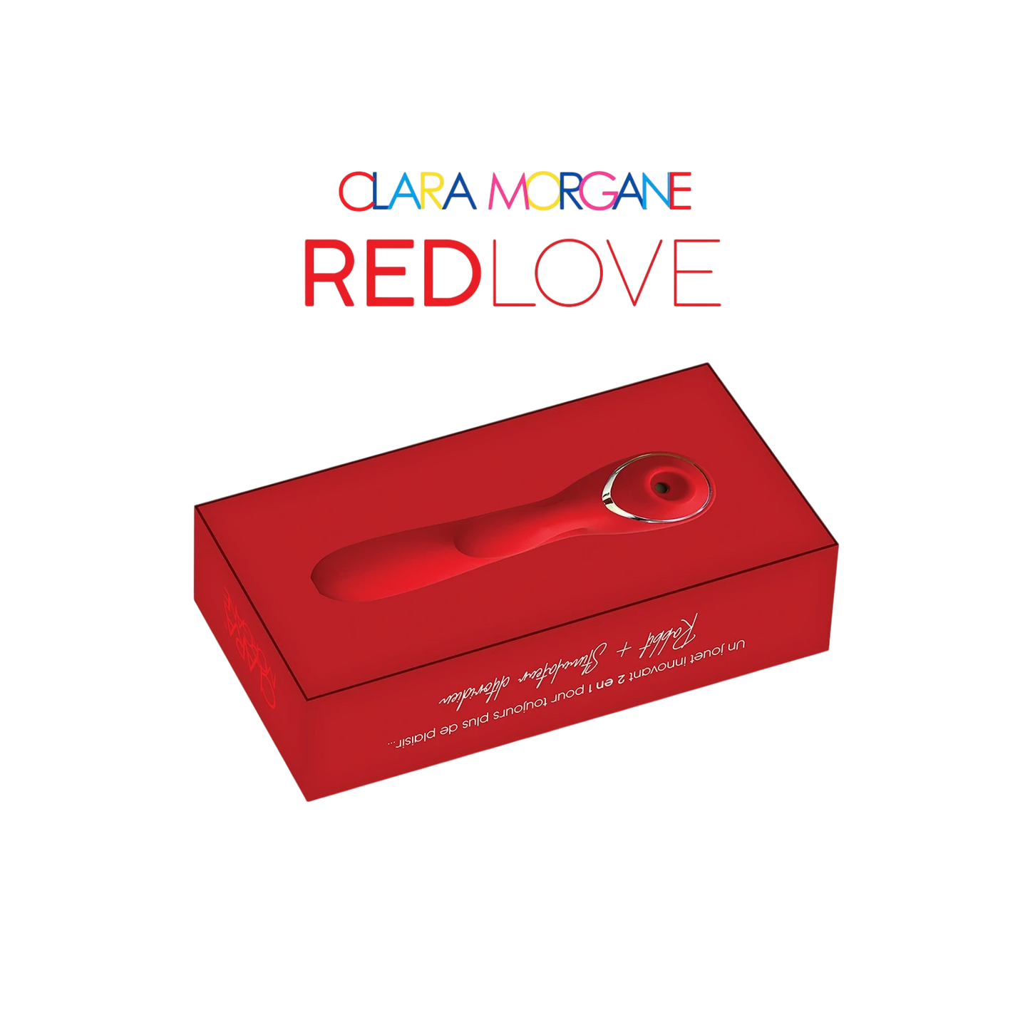 Packaging Red Love rouge avec fenêtre transparente montrant le stimulateur à l'intérieur - Oh My God'Z