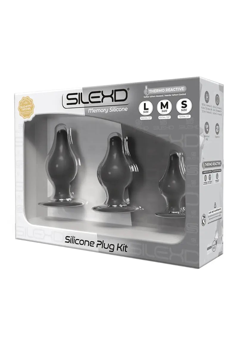 Kit 3 plugs double densité - SilexD - Oh My God'Z - sextoys - anal - plug