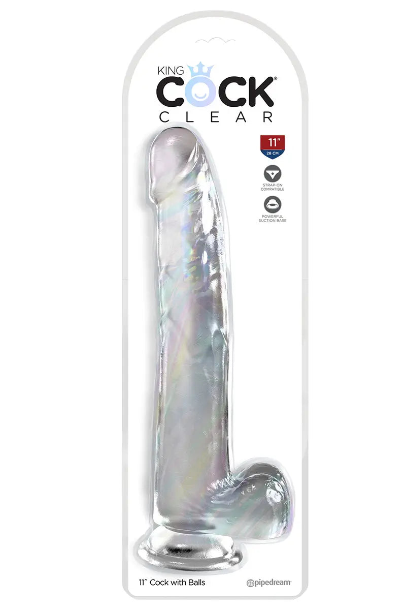 Oh My God'Z - Gode XXL 30,5 x 5,1 cm Clear - King Cock - Ne contient pas de phtalates