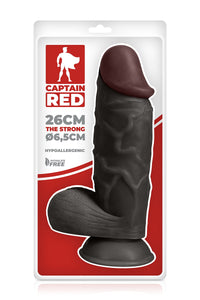 Oh My God'Z - Gode XXL The Strong Black 26 x 6,5 cm - Captain Red - godemiché