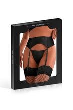 Charger l&#39;image dans la galerie, Porte-jarretelles wetlook avec string - noir - rouge - taille 36 au 46 - Oh My God&#39;Z - sexy - érotique - femme - lingerie
