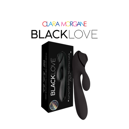 Rabbit Black Love noir avec packaging, stimulateur 2 en 1, silicone medical souple - Oh My God'Z