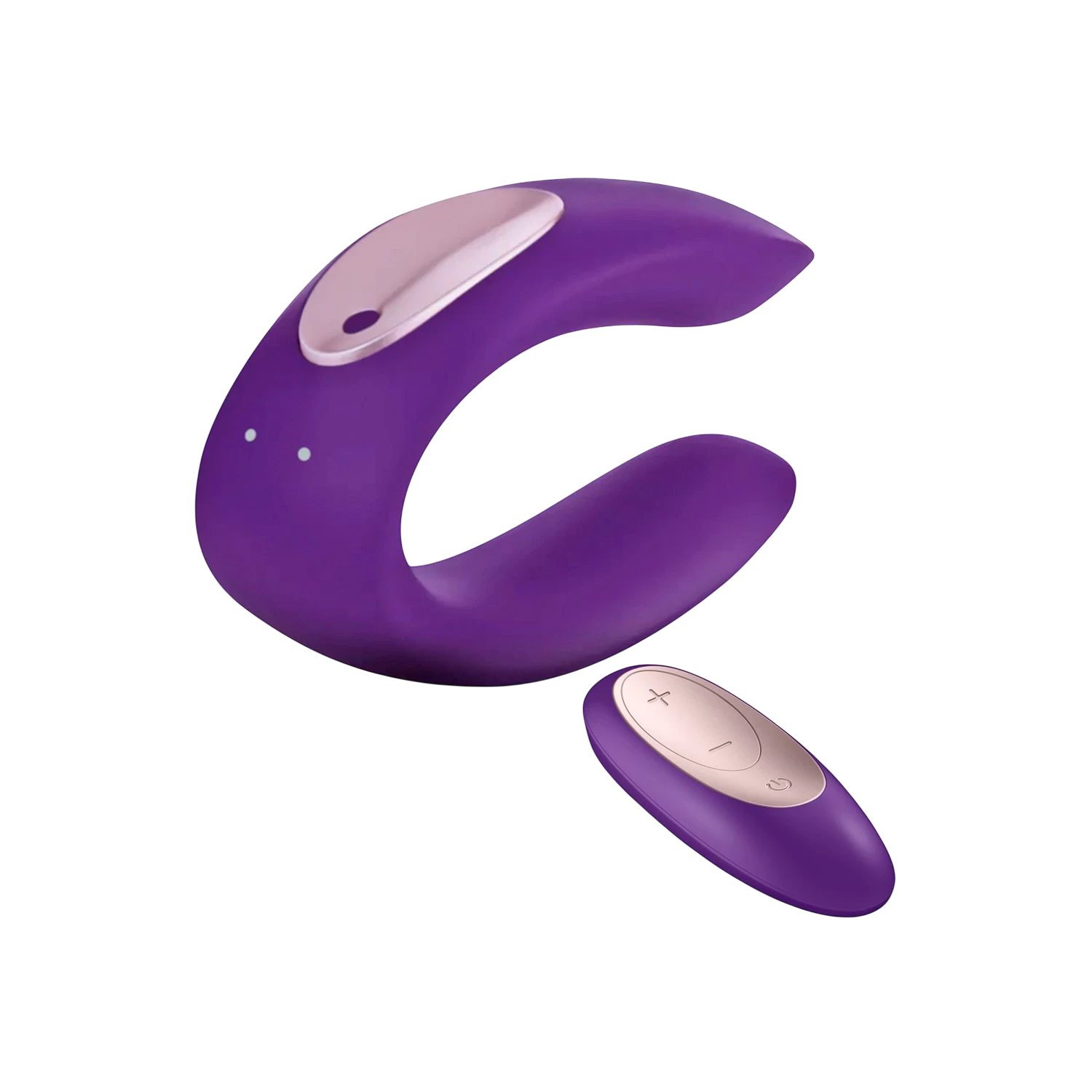 Stimulateur de couple Satisfyer violet et rose avec télécommande, deux moteurs puissants en silicone - Oh My God'Z