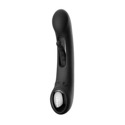 Vibromasseur Tempo noir vue complete avec capteurs de pression et doigt textures integres - Oh My God'Z