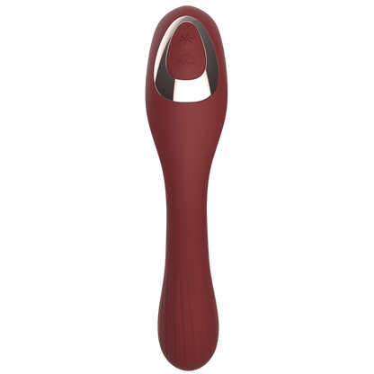Commandes tactiles du sextoy DINA bordeaux, boutons de contrôle des 10 modes de vibration intégrés - Oh My God'Z