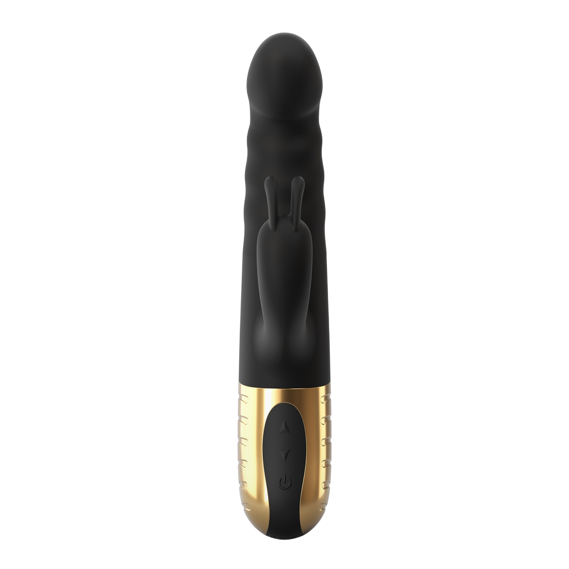 Vue latérale du G-Stormer Dorcel montrant la courbure point G et le stimulateur clitoridien flexible - Oh My God'Z
