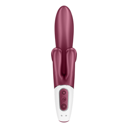Commandes du vibromasseur rabbit Touch Me Satisfyer : trois boutons sur base blanche - Oh My God'Z