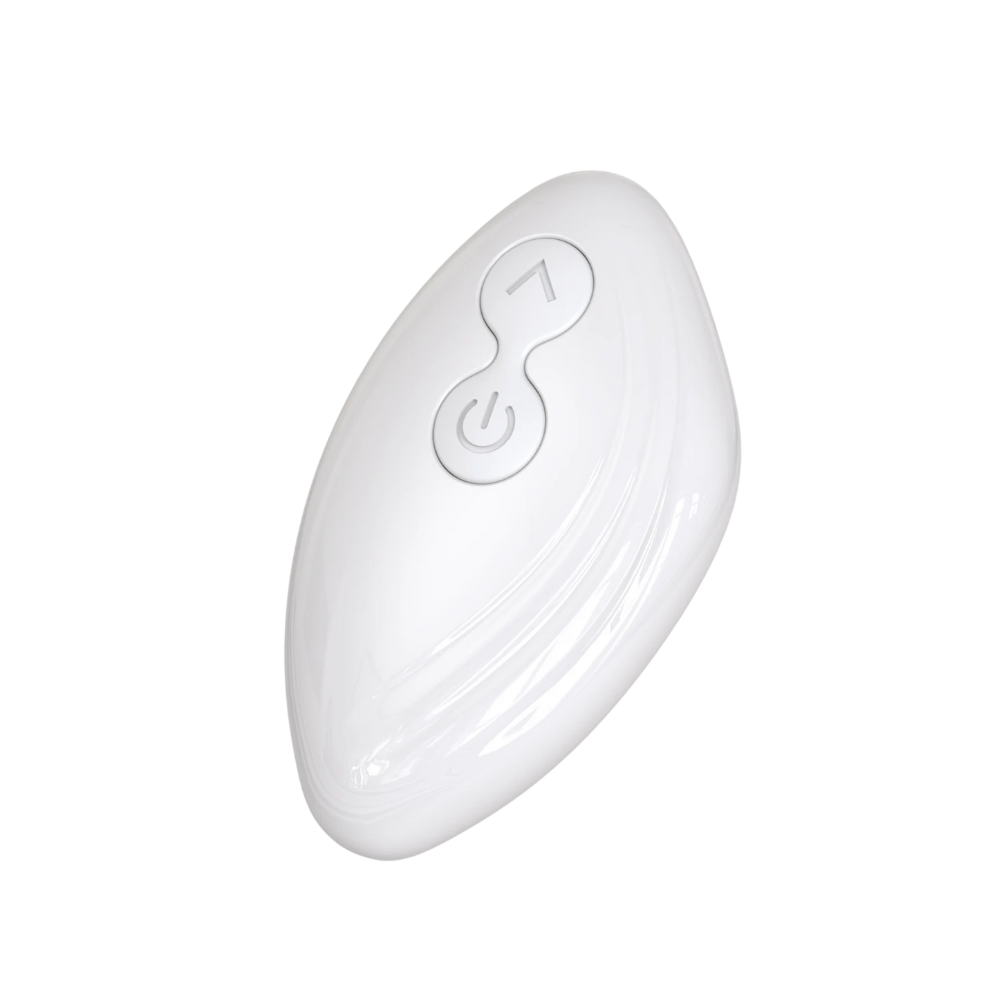 Télécommande sans fil blanche ergonomique du vibromasseur ROSEA avec boutons de contrôle - Oh My God'Z