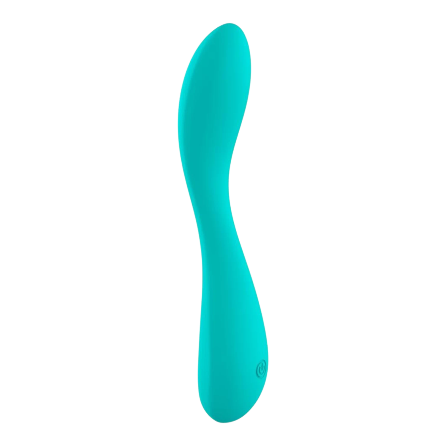 Vibromasseur en silicone liquide turquoise courbé avec 10 modes de vibration rechargeable USB - Oh My God'Z