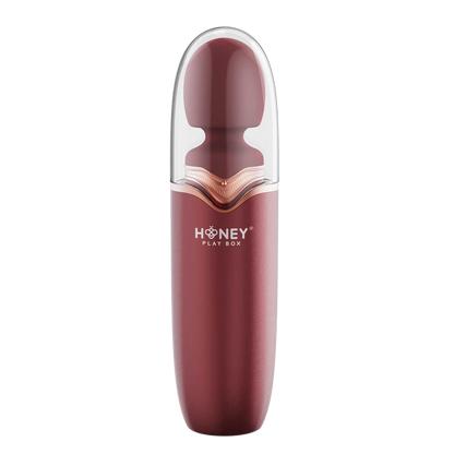 Wand Stormi bordeaux dans son étui de charge transparent, design élégant et compact - Oh My God'Z