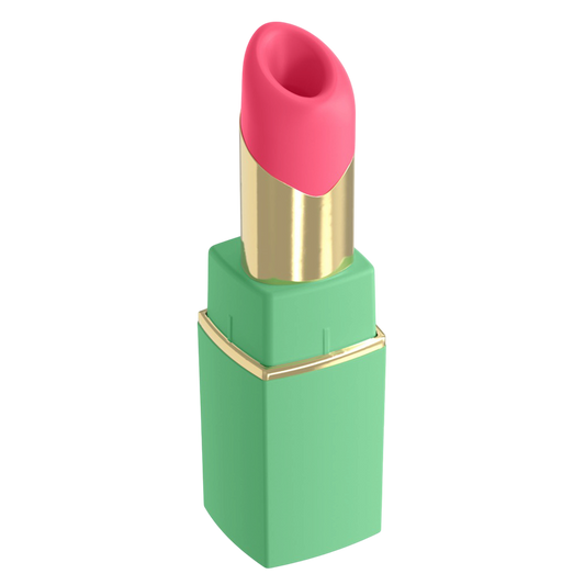 Womanizer Beauty vert ouvert, embout rose en silicone et corps vert facette avec anneau dore - Oh My God'Z