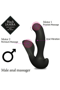 Stimulateur anal vibrant télécommandé unisexe - Black Jamba - Oh My God'Z